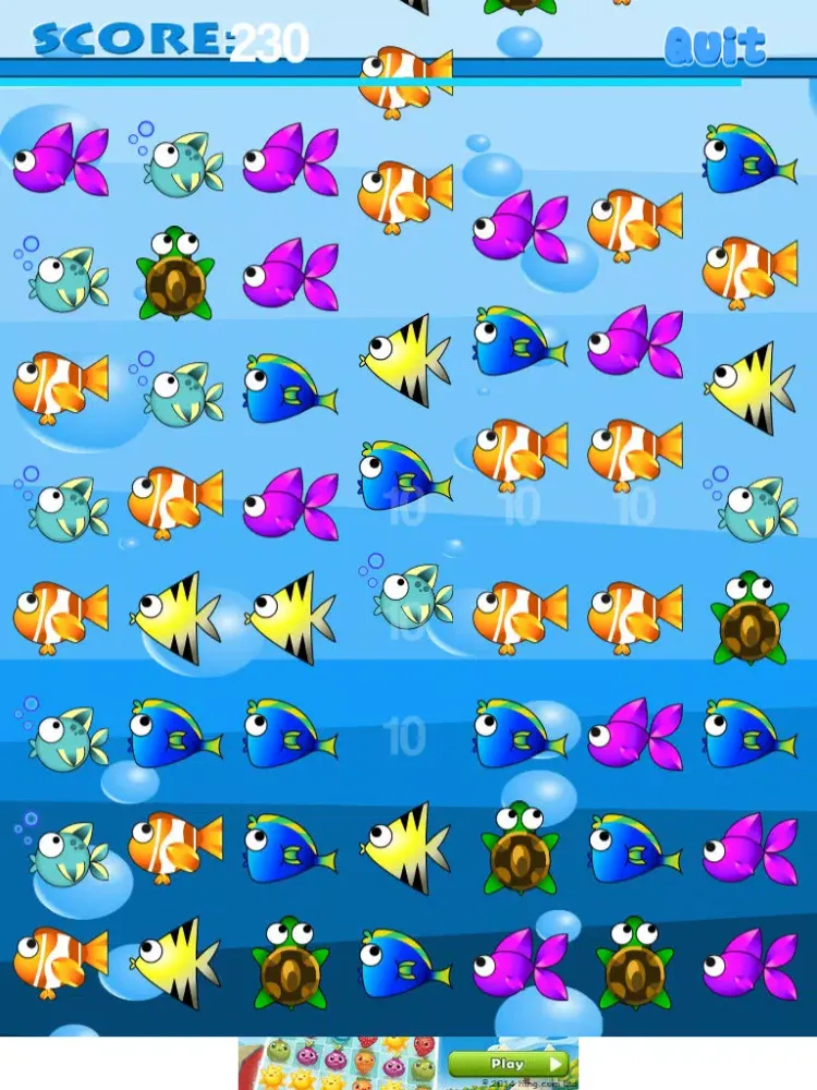 Capturas de tela do A Big Gold Fish Match 3 Mania Game – Big Action Puzzle Fun in the Sea! iPad 