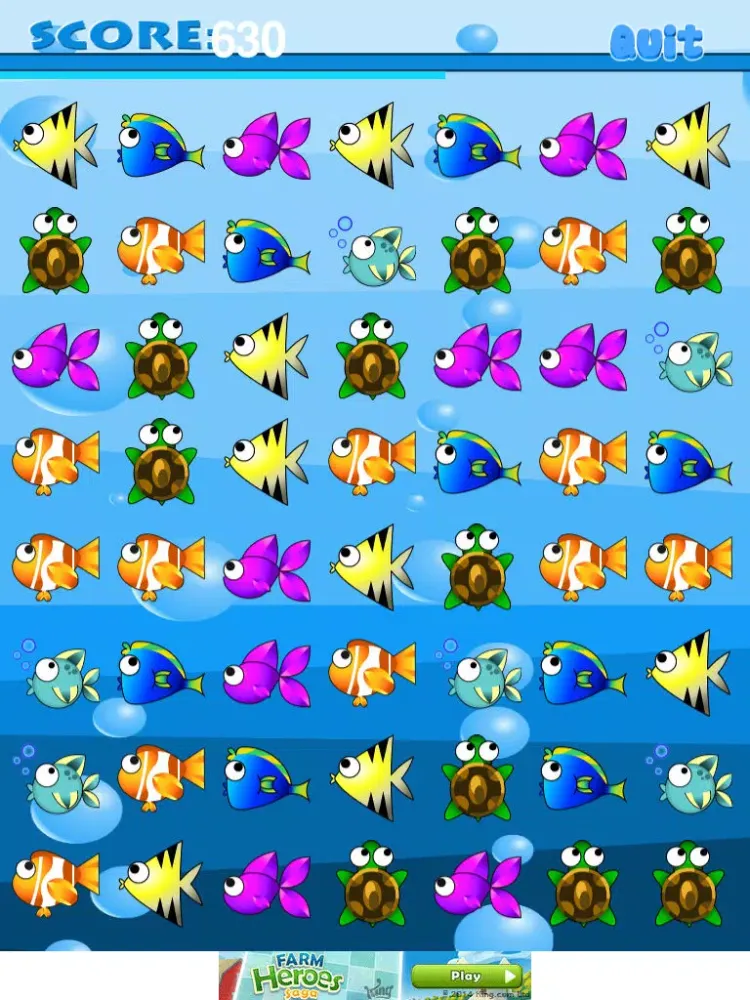 Capturas de tela do A Big Gold Fish Match 3 Mania Game – Big Action Puzzle Fun in the Sea! iPad 