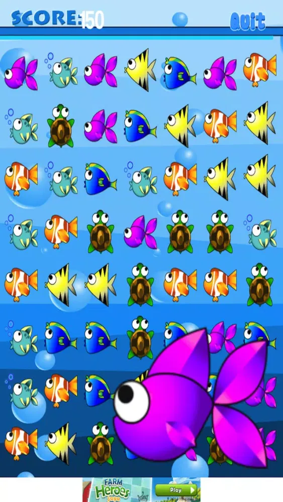 Capturas de tela do A Big Gold Fish Match 3 Mania Game – Big Action Puzzle Fun in the Sea!