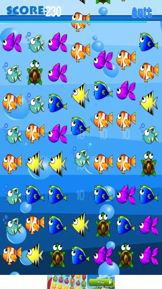 Capturas de tela do A Big Gold Fish Match 3 Mania Game – Big Action Puzzle Fun in the Sea!