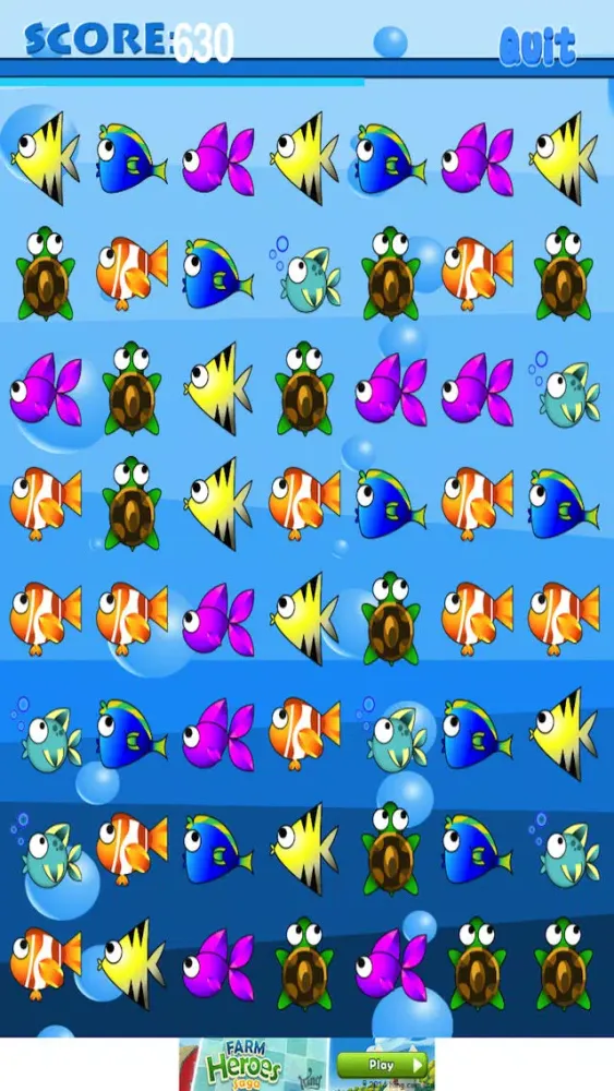 Capturas de tela do A Big Gold Fish Match 3 Mania Game – Big Action Puzzle Fun in the Sea!