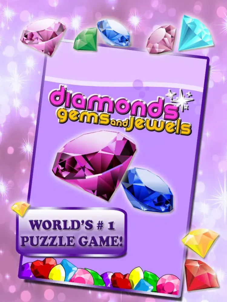 ภาพหน้าจอของ A Diamond, Gems & Jewels Puzzle Match Three or More Splash Game – Best Family & Kid Fun Pro! iPad 