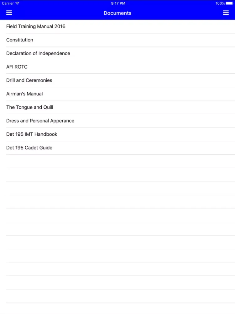 Zrzuty ekranu Air Force Warrior Knowledge iPad 