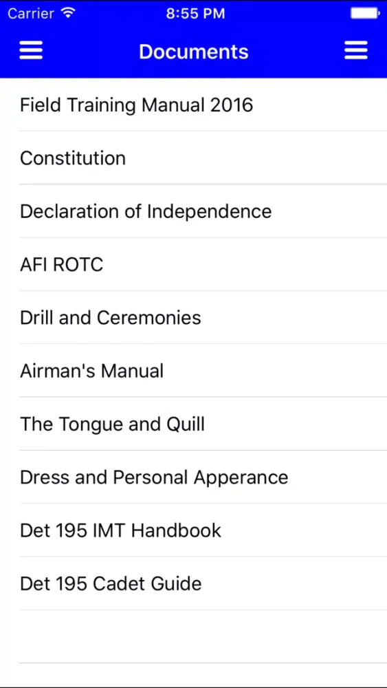 Zrzuty ekranu Air Force Warrior Knowledge