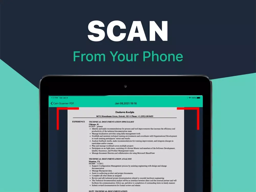 Document Scanner • PDF Scanner iPad  سکرین شاٹس