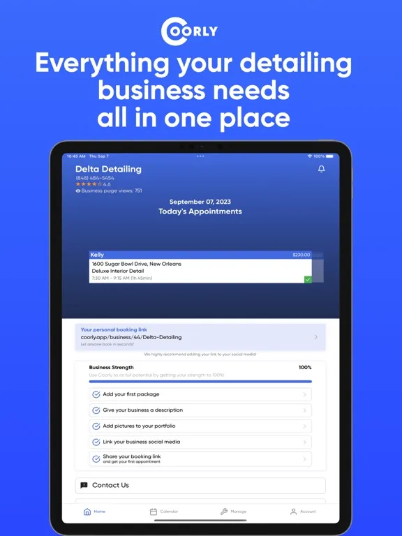 Coorly for Mobile Detailers iPad  Screenshots