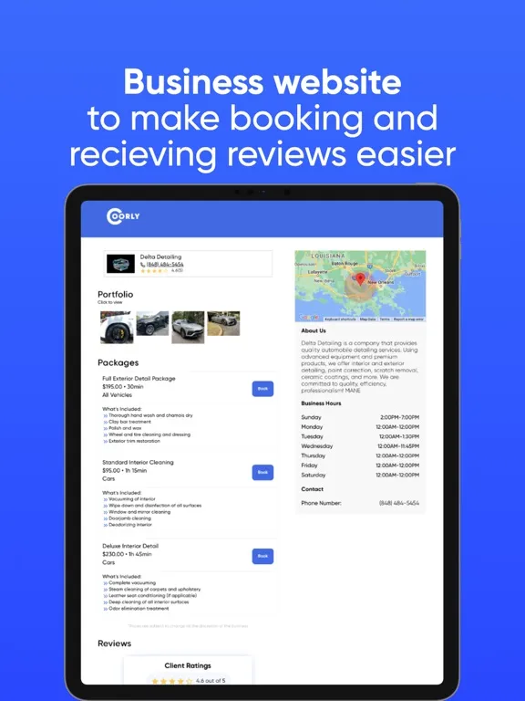 Coorly for Mobile Detailers iPad  Screenshots