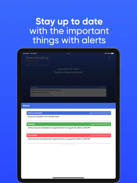 Coorly for Mobile Detailers iPad  Screenshots