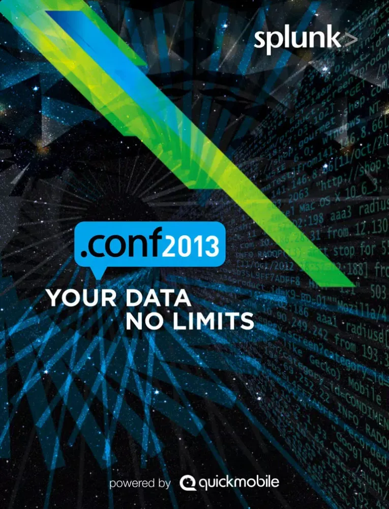 Capturas de tela do Splunk.conf2013 iPad 