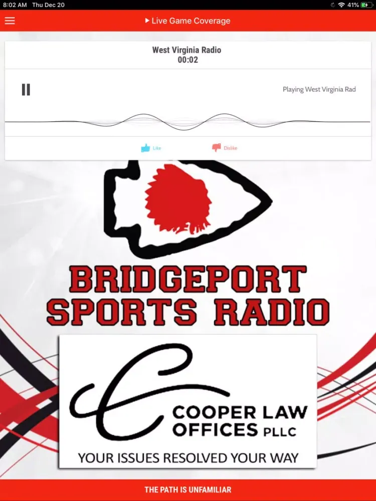Bridgeport Sports Radio iPad 应用截图