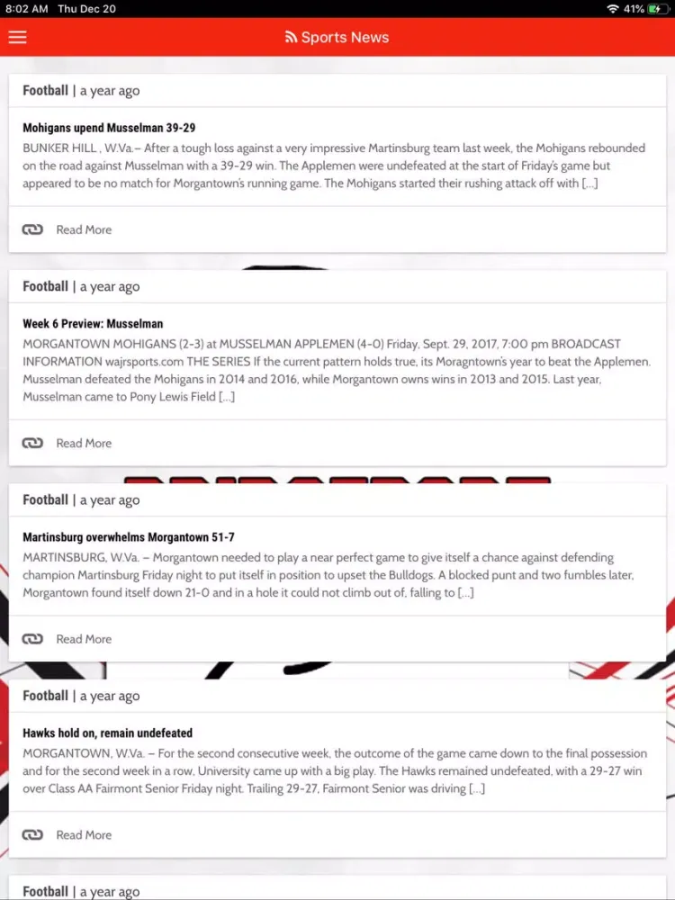 Bridgeport Sports Radio iPad 应用截图