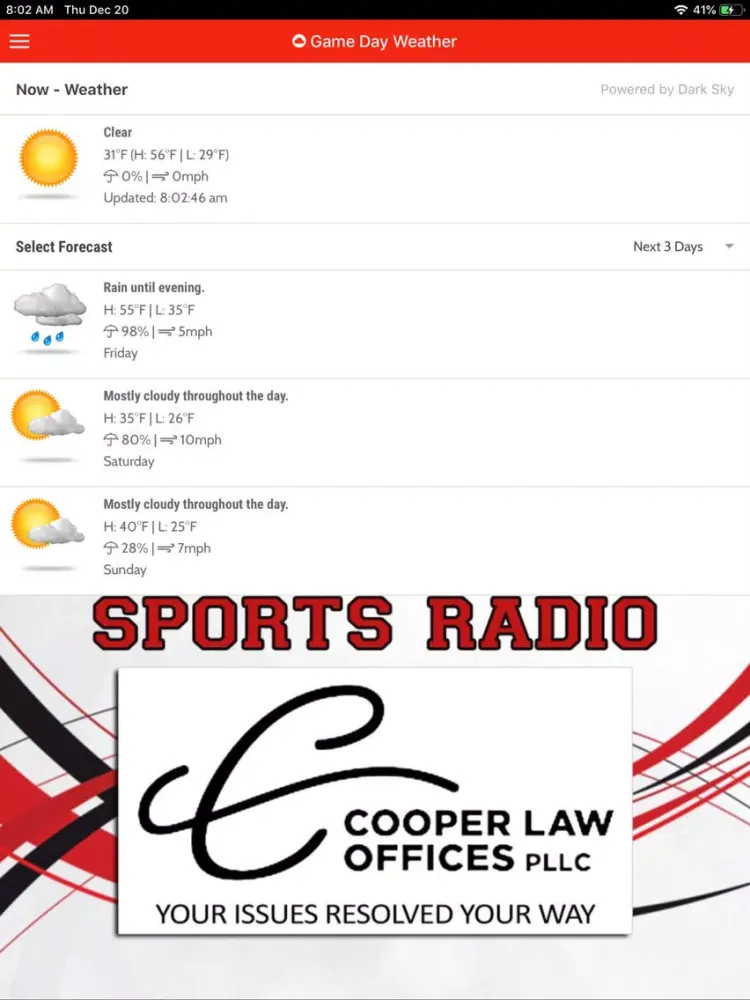 Bridgeport Sports Radio iPad 应用截图