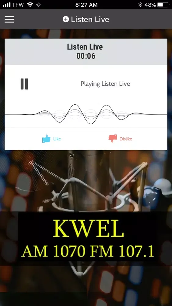 Ảnh chụp màn hình của KWEL Radio
