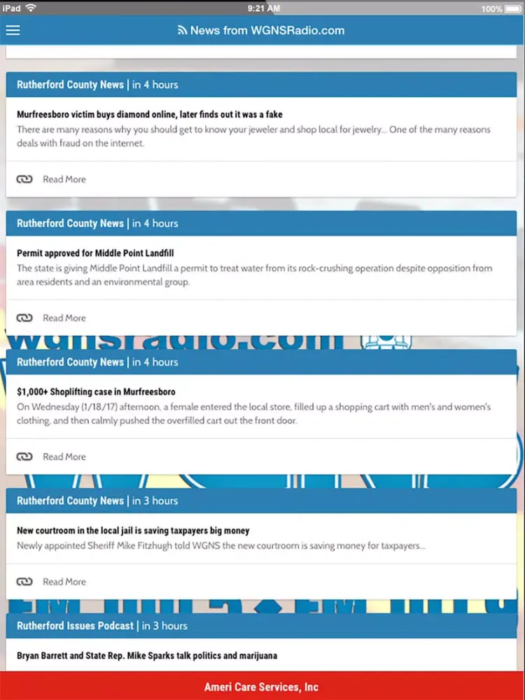 تصاویر WGNS News Radio iPad 