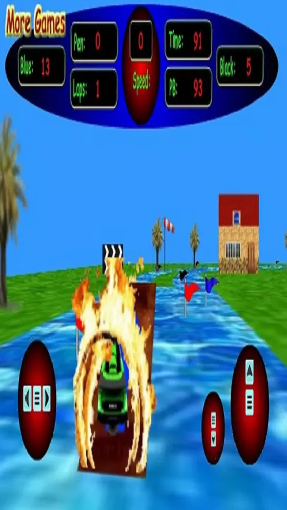3D Kid's Jet Ski Racing - Beware Of The Shark Ekran Görüntüleri