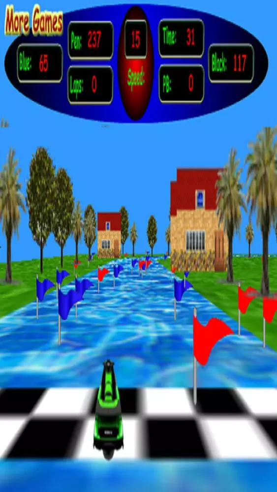 3D Kid's Jet Ski Racing - Beware Of The Shark Ekran Görüntüleri