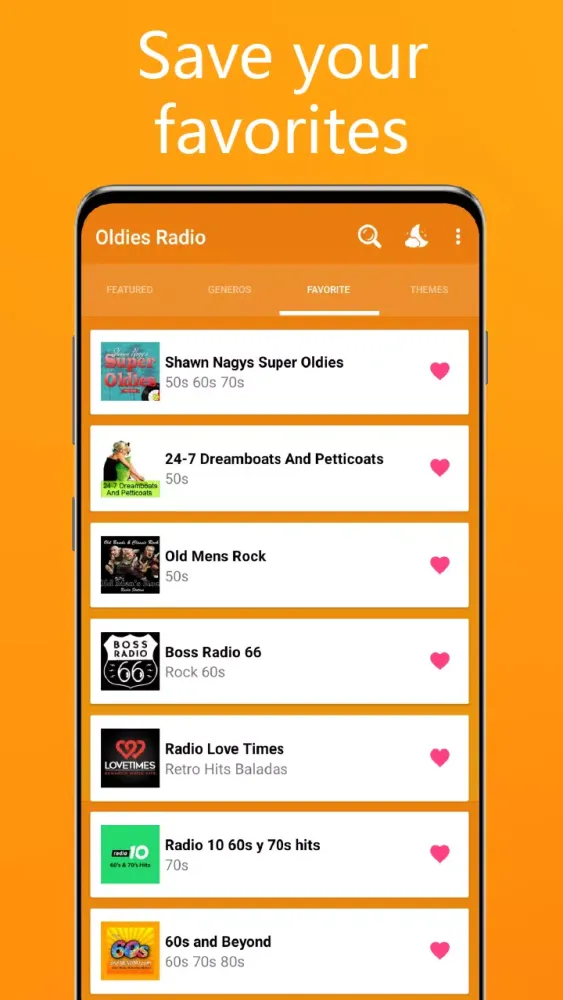 Capturas de pantalla de 50s 60s 70s Oldies Music Radio