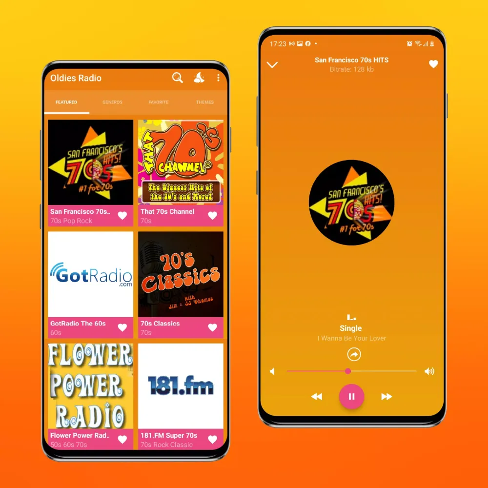 Capturas de pantalla de 50s 60s 70s Oldies Music Radio