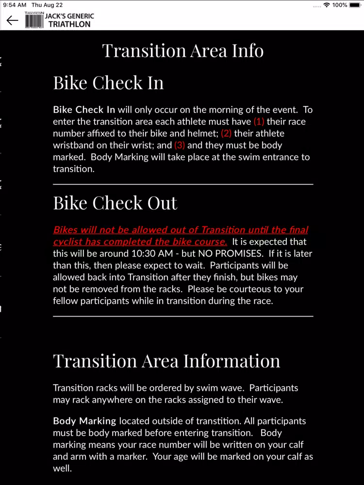 Jack's Generic Triathlon iPad 應用截圖