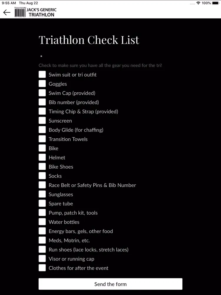 Jack's Generic Triathlon iPad  স্ক্রিনশট