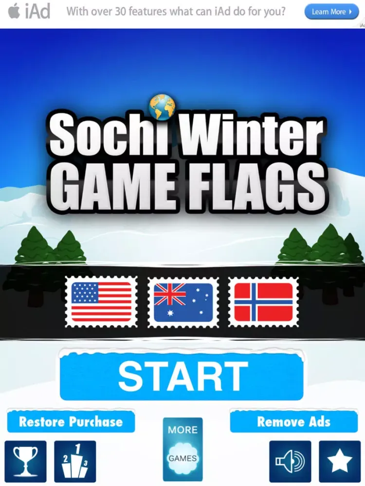 ภาพหน้าจอของ Sochi Winter Games Quiz - Guess the Competing Nations' Flags iPad 