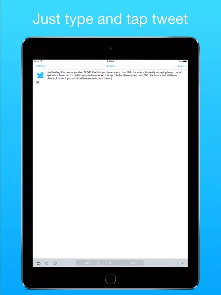 No140 - Make Longer Tweets iPad 应用截图