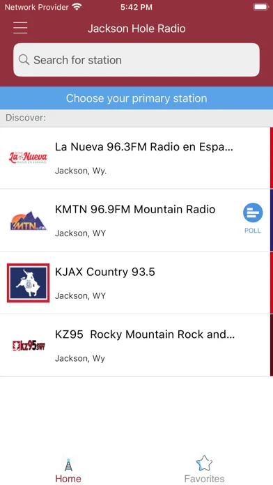 Tangkapan skrin Jackson Hole Radio