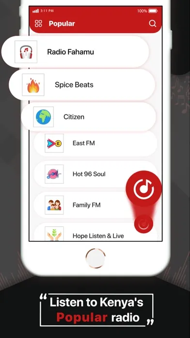 Zrzuty ekranu All Kenya Radio Stations Live