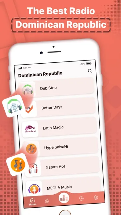 Tangkapan layar Dominican Republic Radio Live