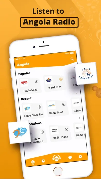 Captures d'écran de Angola Radio Stations Live