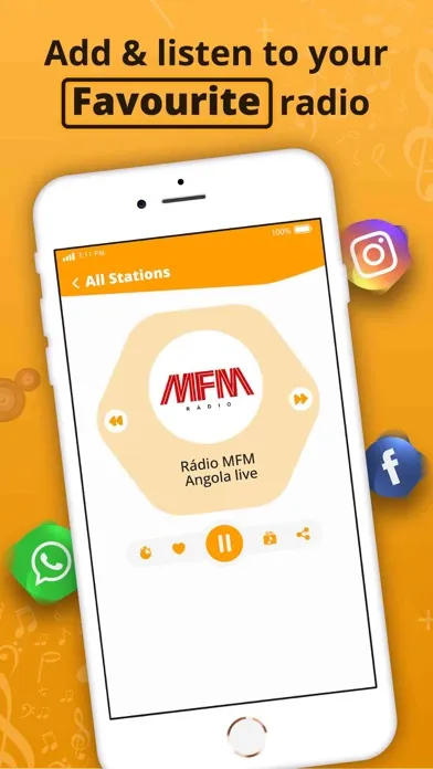 Captures d'écran de Angola Radio Stations Live