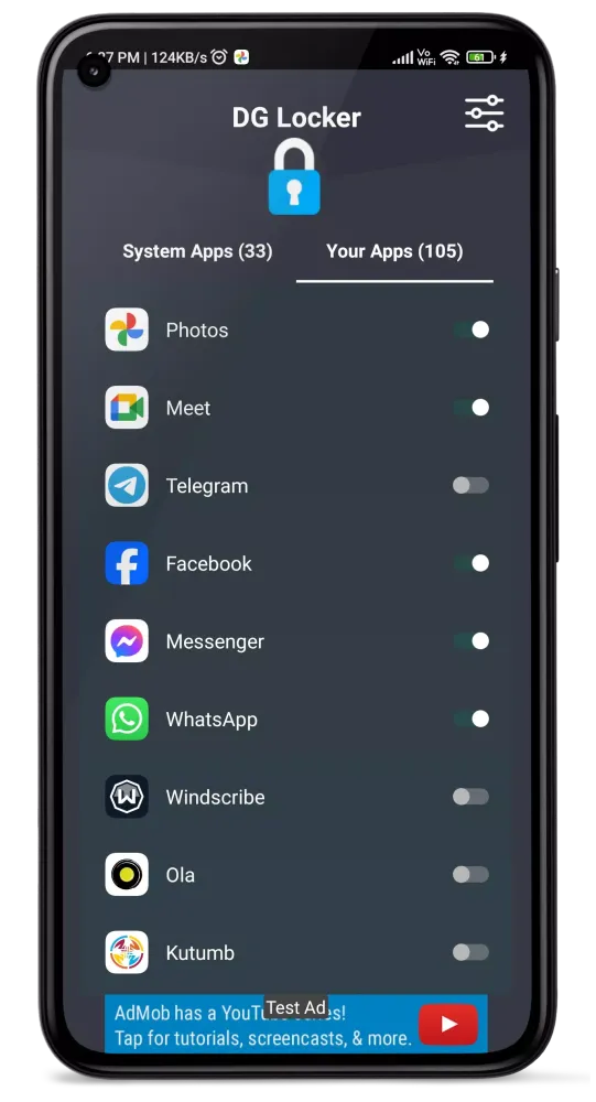 Screenshot di DG AppLock - Locks Apps