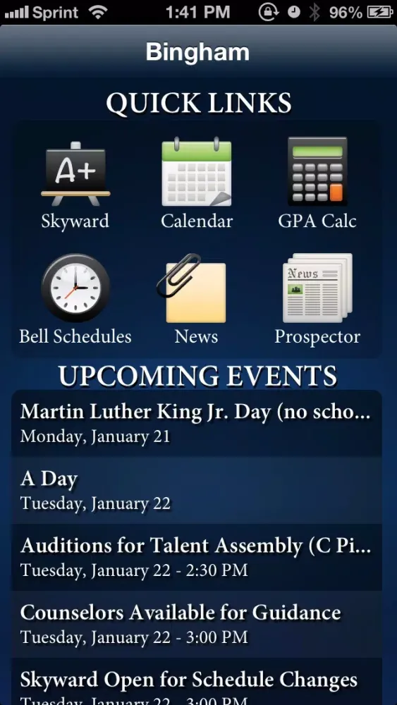 Capturas de pantalla de Bingham High School