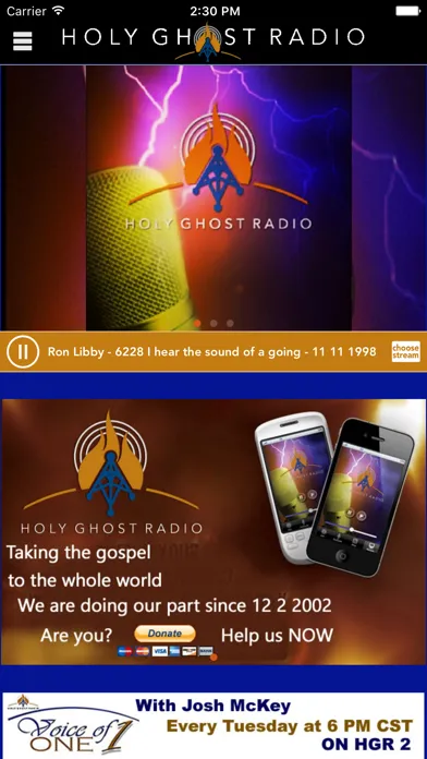 Ảnh chụp màn hình của Holy Ghost Radio