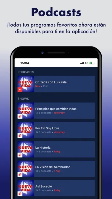 ภาพหน้าจอของ Radio Nueva Vida