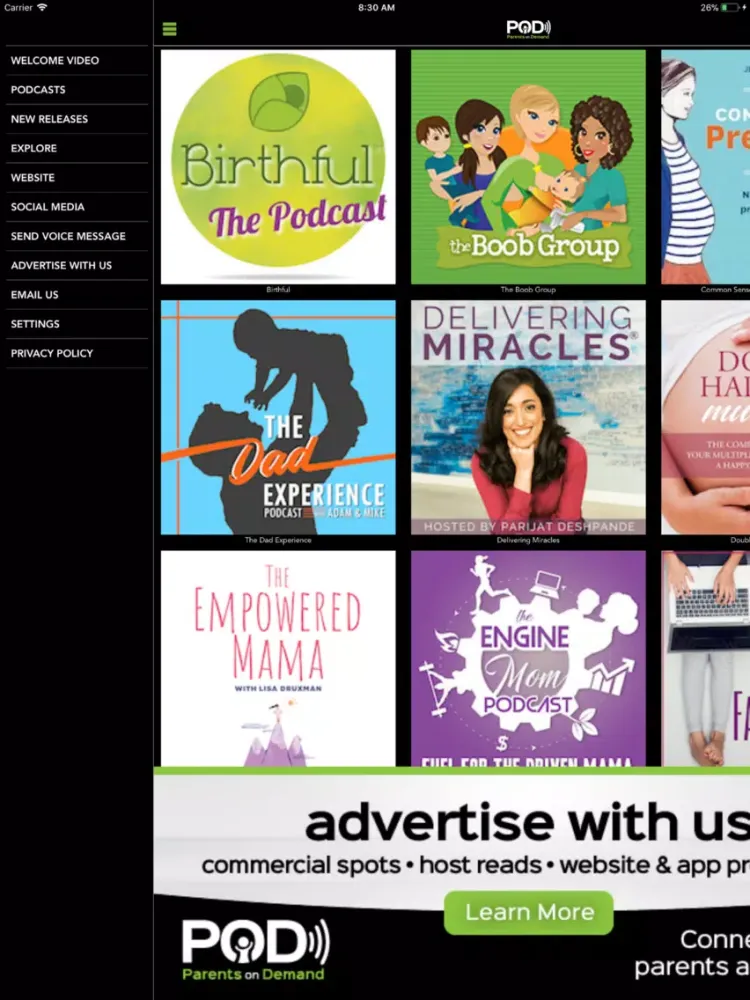 Parents on Demand Network iPad  Ekran Görüntüleri