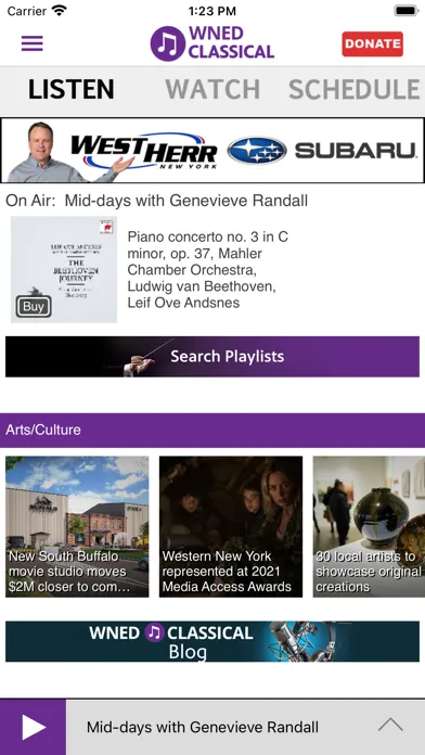 WNED Classical 94.5 스크린샷