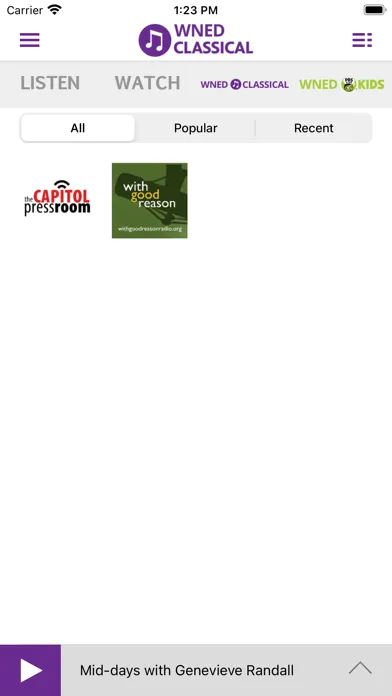 WNED Classical 94.5 스크린샷