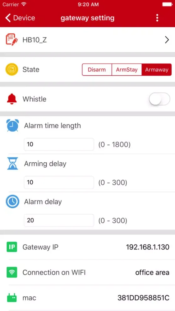 Ảnh chụp màn hình của IoT-Alarm
