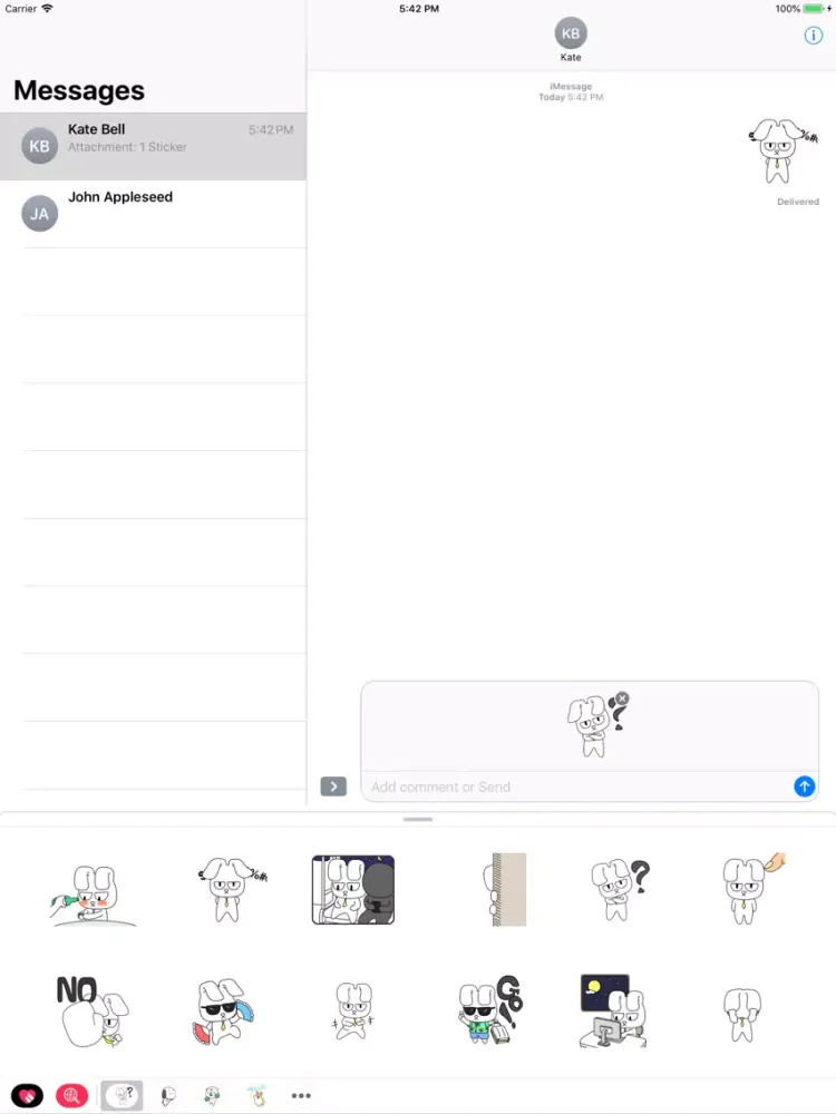 Tangkapan skrin Bunny Bunny Fancy Stickers iPad 
