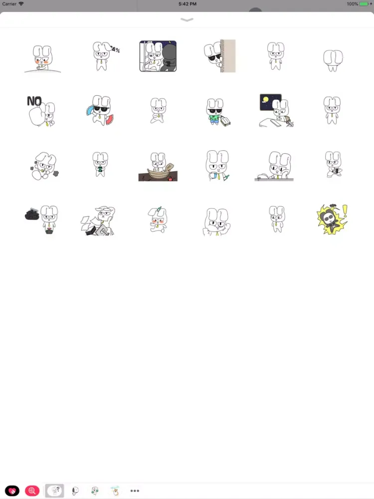 Tangkapan skrin Bunny Bunny Fancy Stickers iPad 