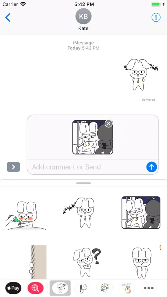 Tangkapan skrin Bunny Bunny Fancy Stickers