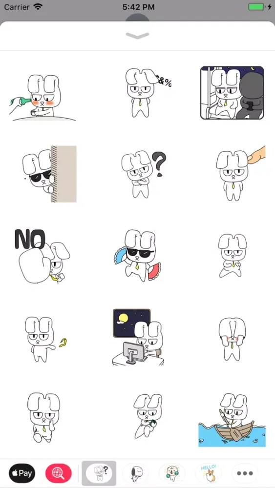 Tangkapan skrin Bunny Bunny Fancy Stickers