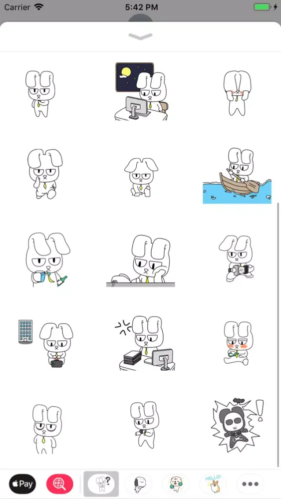 Tangkapan skrin Bunny Bunny Fancy Stickers