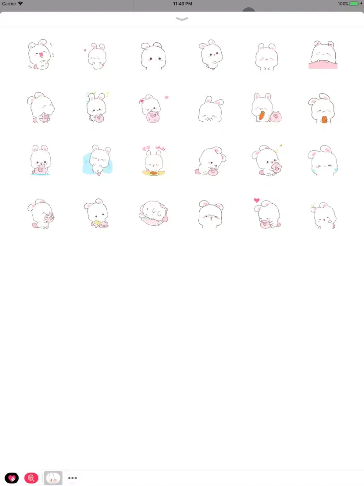 Tangkapan layar Bunny Wise Stickers Pack iPad 