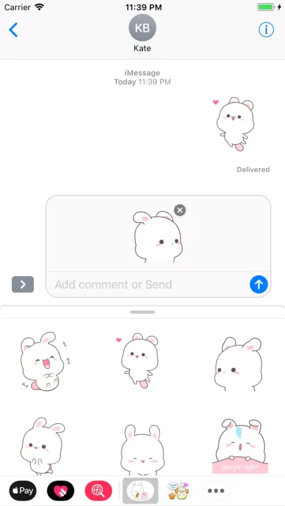 Tangkapan layar Bunny Wise Stickers Pack