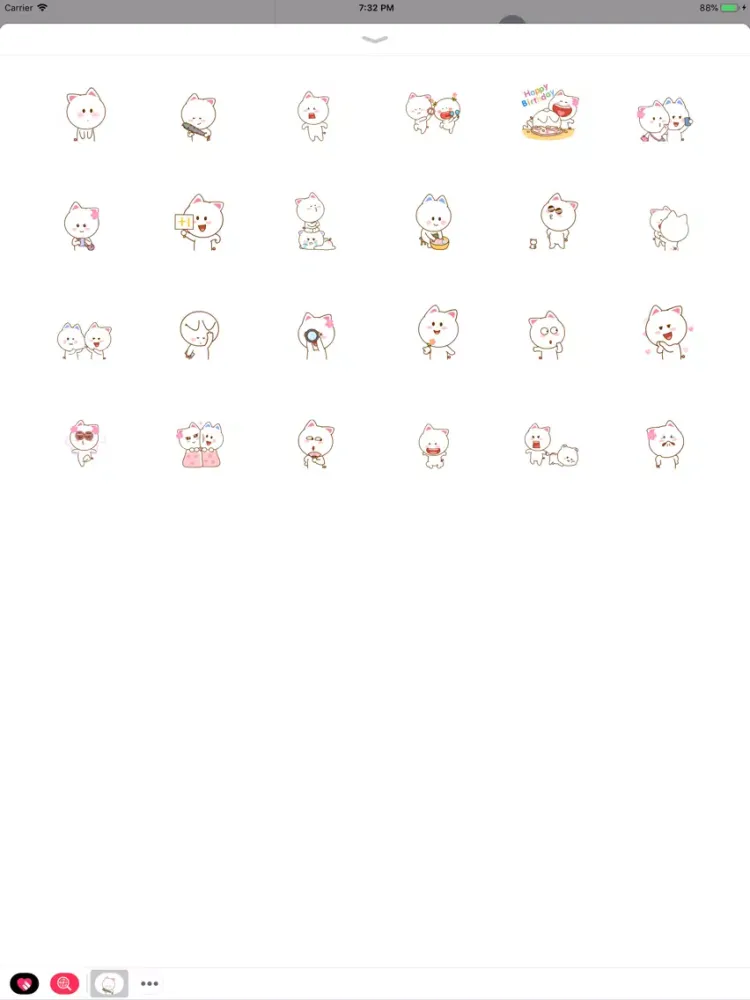 Screenshot di Cute Kitty Pinky Stickers iPad 