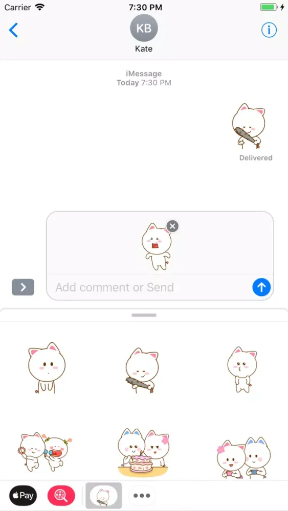 Screenshot di Cute Kitty Pinky Stickers