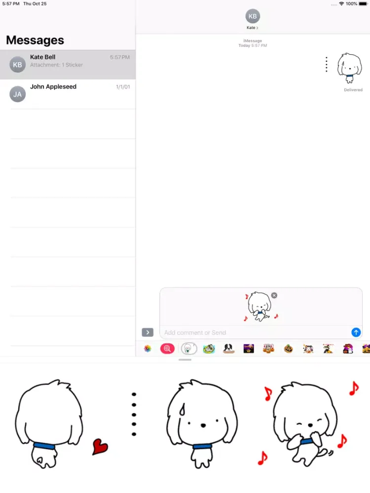 Little Dalmatian Dog Stickers iPad  Screenshots