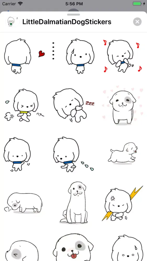 Little Dalmatian Dog Stickers Screenshots